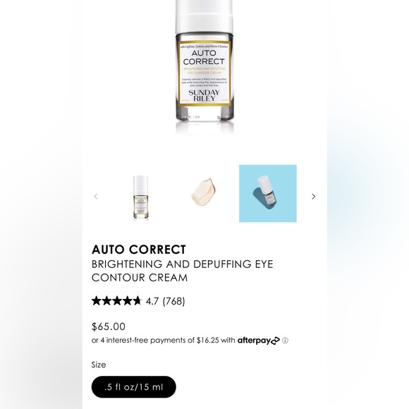 Sunday Riley Auto Correct Eye Cream - Picture 5 of 5